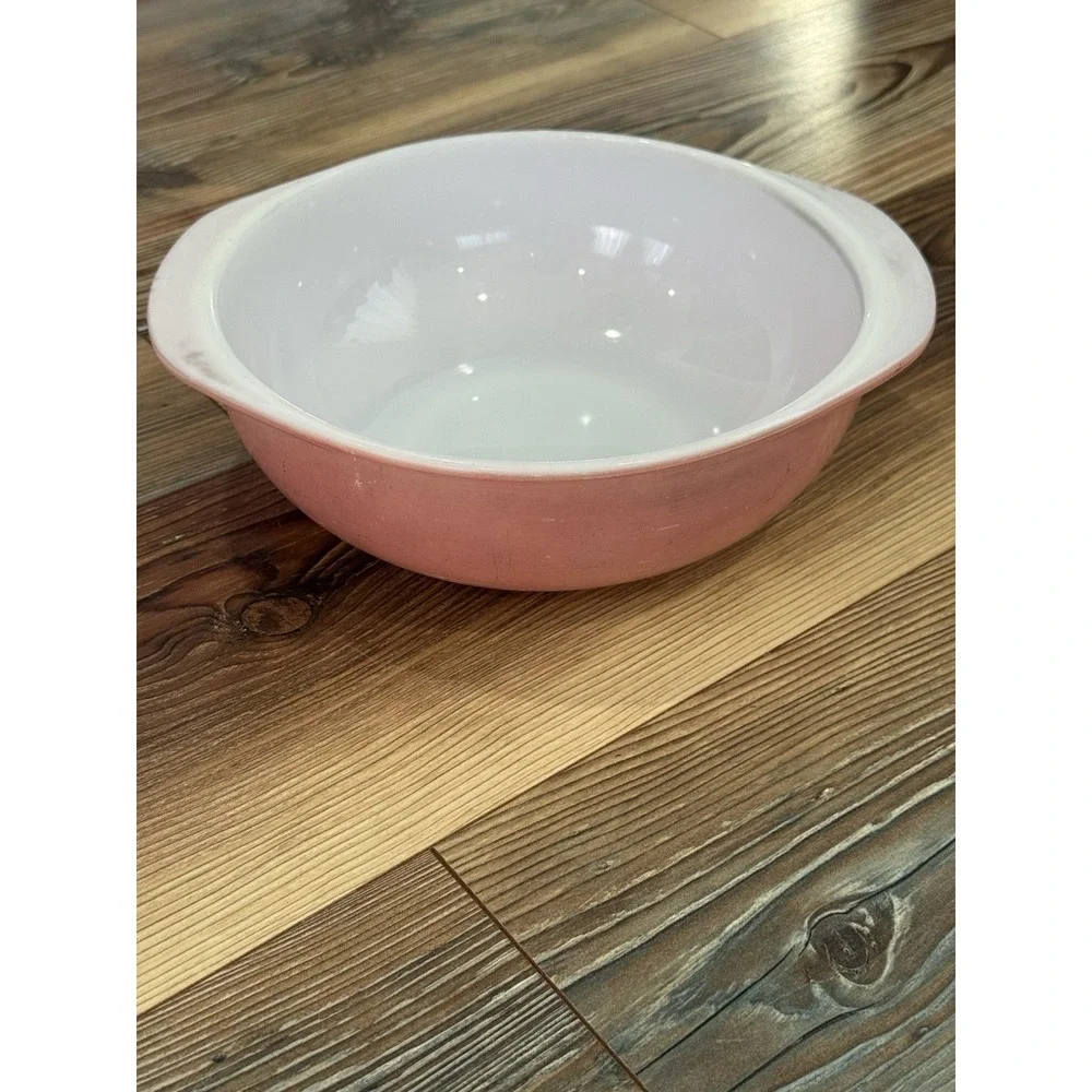 Vintage PYREX Desert Dawn Pink Speckled  2 Qt 024 Round Casserole Dish 1950s USA